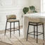 Tabouret de bar en métal et en cuir