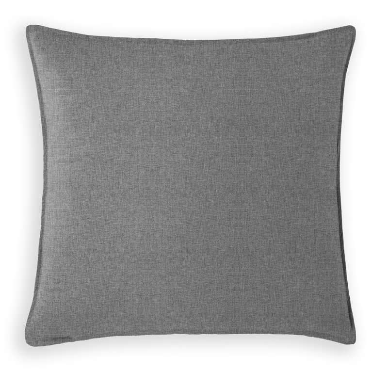  Housse de coussin carré et insert, Gris, 18 po x 18 po