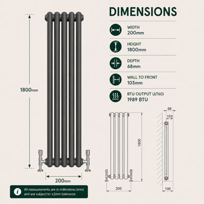 Uxbridge Vertical Traditional Colosseum Radiator