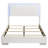 High Gloss Wood Full LED Panel Bed
