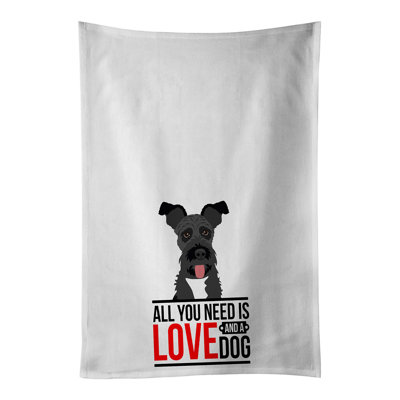 Ensemble de 2 serviettes de cuisine Schnauzer