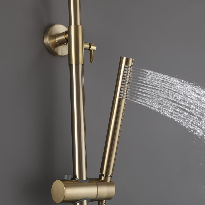 Wall-Mounted Three-Function Bathroom Shower Head Set
