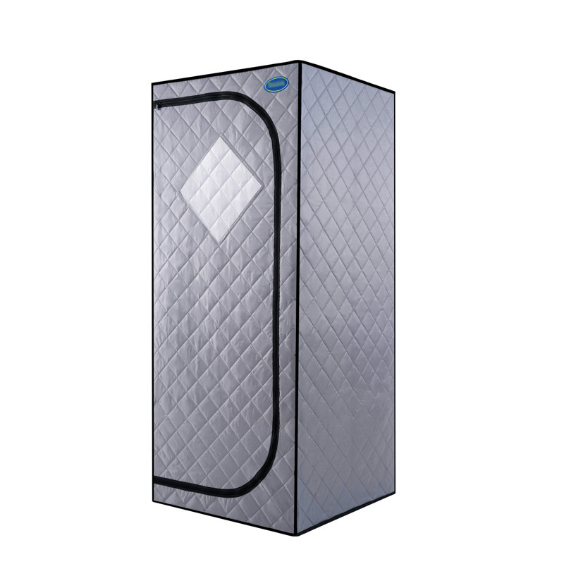 Tente portative à infrarouge pleine grandeur - Spa domestique avec panneaux chauffants, repose-pieds, contrôleur, chaise pliable et lecture. Facile à installer. . 29,55 po de largeur, installation rapide. 67,16 po de hauteur.