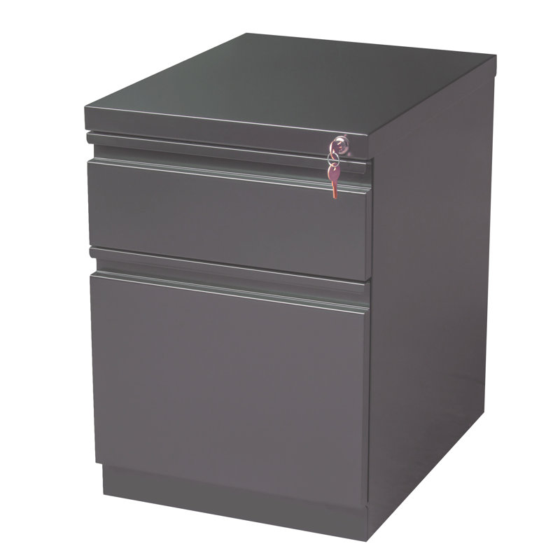 Camyla 15'' Wide 2 -Drawer Steel File Cabinet, Charcoal