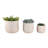 Planter Set Polyresin Carved Sculptural Design Decorative Indoor Outdoor Container Pots Contemporary Minimalist Style Durable Lightweight Construction Set Of 3-1874235880
