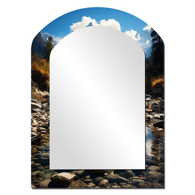 États-Unis Grand Teton National Park - Grand miroir mural arqué sur métal
