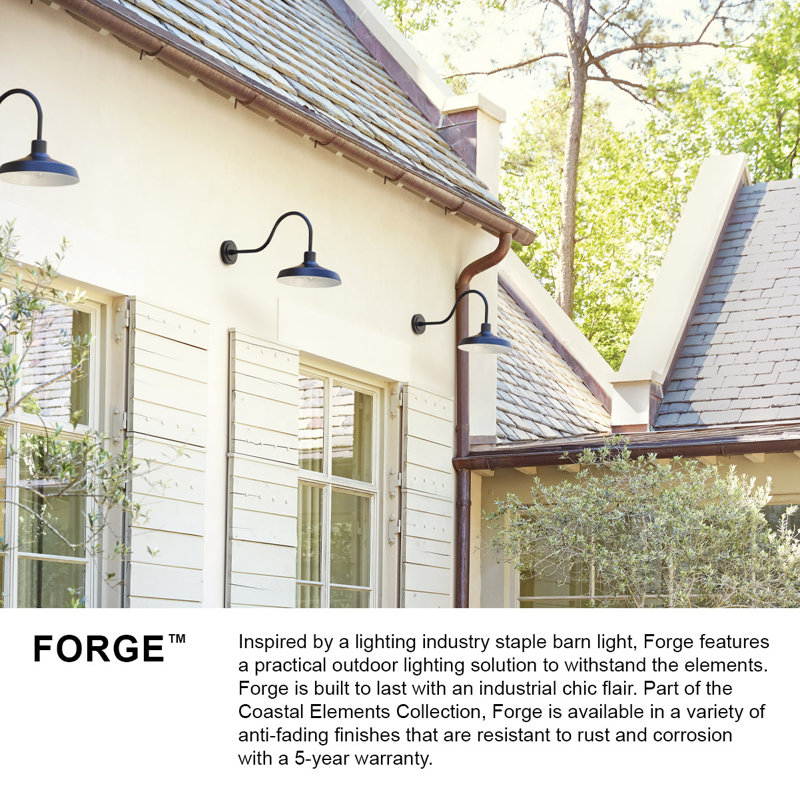 Forge Medium Flush Mount, Black