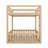 Full Over Full Wood Bunk Bed, Low Bunk Bedwith Ladder And Guardrails, Wooden Bunk Bed-801574254