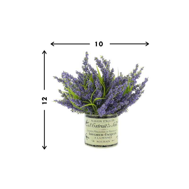 Purple Heather In A Glass Vase With Label