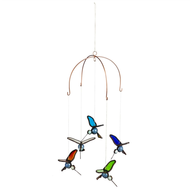 Art de jardin colibri en vitrail