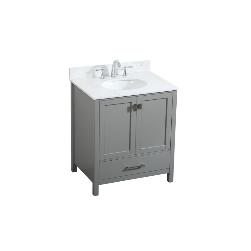 Ensemble de meuble-lavabo simple 30 po, Gris