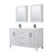 Daria 60'' Double Bathroom Vanity with Carrara Marble Top-97961478-97961483