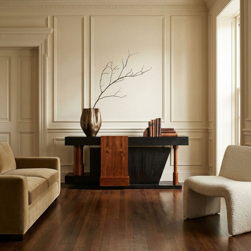 Fleming 86'' W Solid Wood Console Table