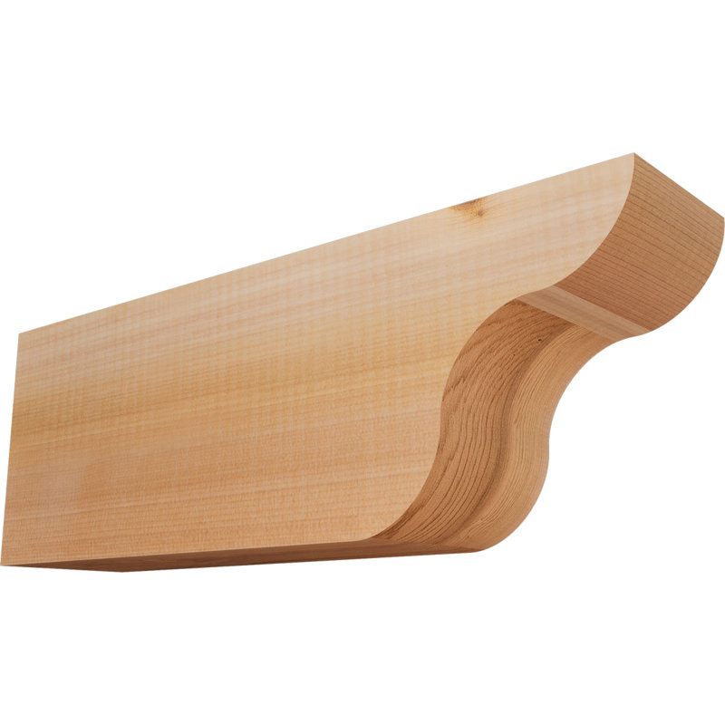 Queue de chevron lisse Carmel, Cèdre rouge de l'Ouest, H 6 po x l 3 1/2 po x L 16 po