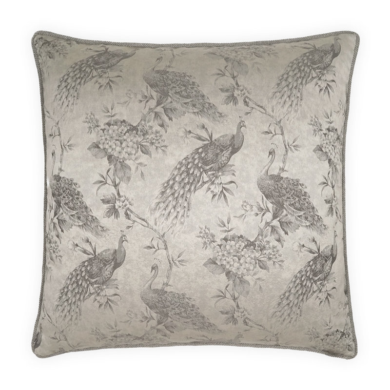 Rococo Square Pillow Cover & Insert, Smoke, Square 22"