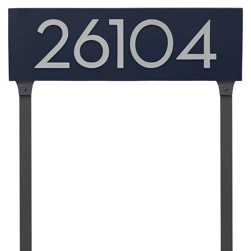 Rectangle pour pelouse, Marine / Argent, Oui