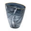 Vase en verre Smoky Black Swirl
