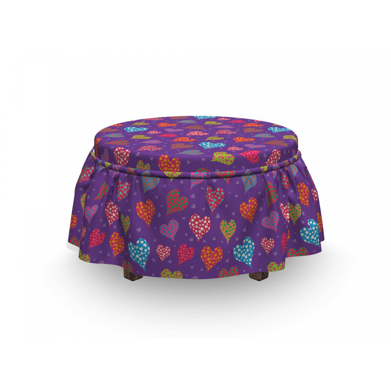 Housse pour repose-pieds romantique