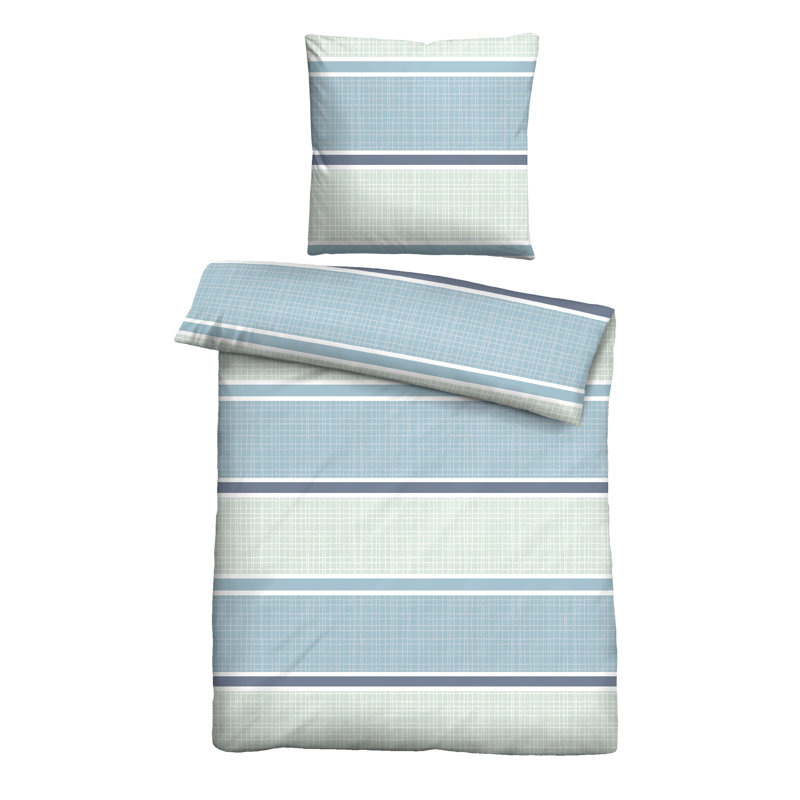 Traumhaft Schlafen - Castell-Markenbettwäsche Th Microfiber Striped Duvet Cover with Pillow Shams