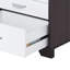 Table d'appoint polyvalente blanche et noire avec 3 tiroirs rectangulaires
