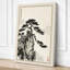 Pine on Stone Japandi 1 Piece Wrapped Canvas Wall Art-2047034300-2047034301