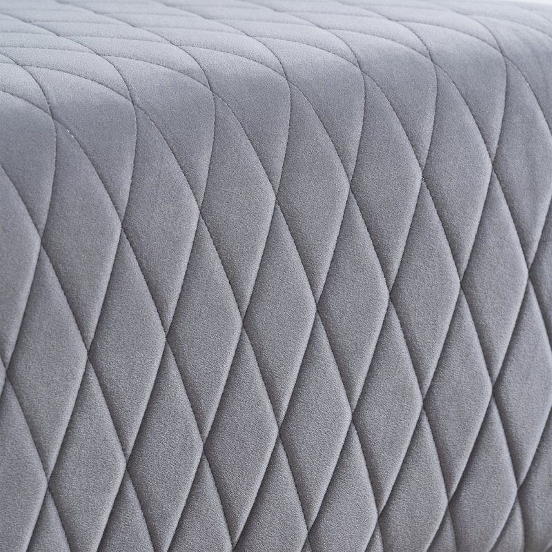 Chaise rembourrée Janayiah, Gris