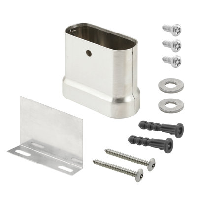 423-OBSS3 Pilaster Shoe Kit 3 in. x 1-1/4 in. x 3 in. Height, Stainless Steel, Oval End (Single Pack)