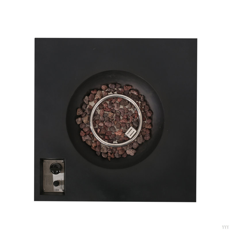SQUARE WPC FIRE PIT BASE, Dark Gray