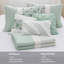 Ensemble de courtepointe en percale de coton 6 pièces avec coussins Aqua King / Cal King-119744285-119744281
