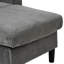 Grey 3 With Storage And Footrest For Living Room, Featuring Port, Cup Holders, Armrest - Modern Style, Linen Upholstery , , Comfortable Footrest, Storage, American Design