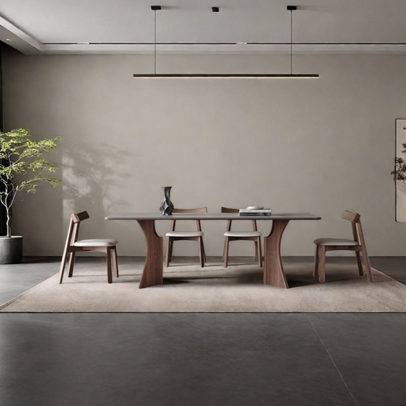 Ensemble de table de salle à manger unique en frêne, H 29,53 po x L 70,87 po x l 35,43 po