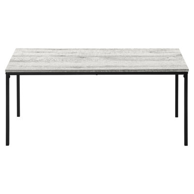 Table contemporaine 3 avec stratifié gris et métal noir élégant avec captivation