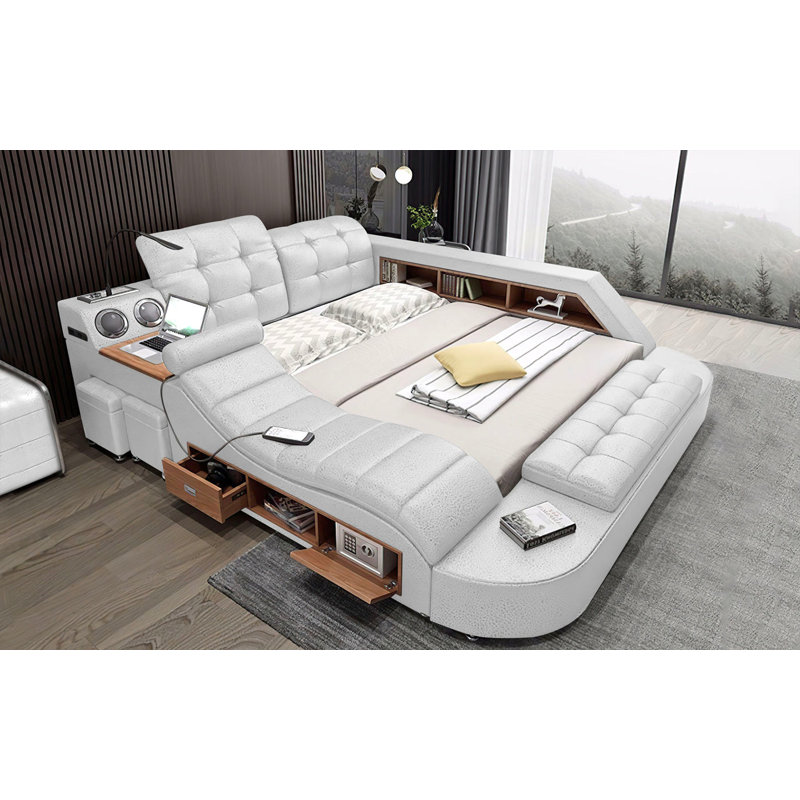 Lilliauna Upholstered Bed, Queen, White