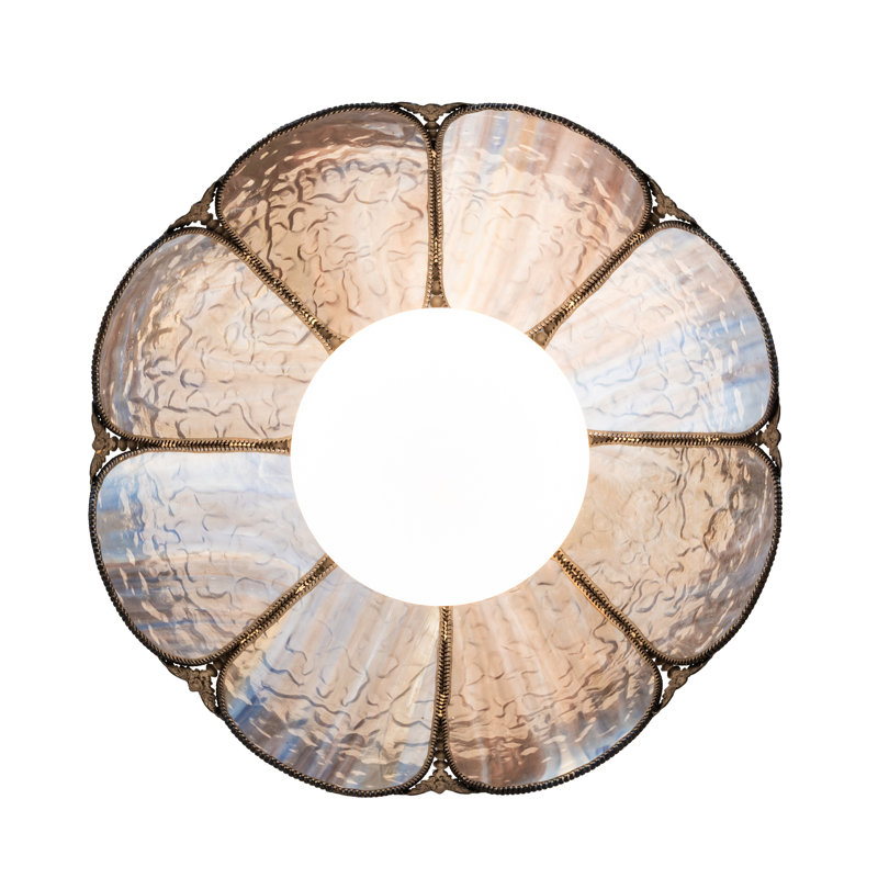 1 - Light Pendant, Brown/Blue/Purple
