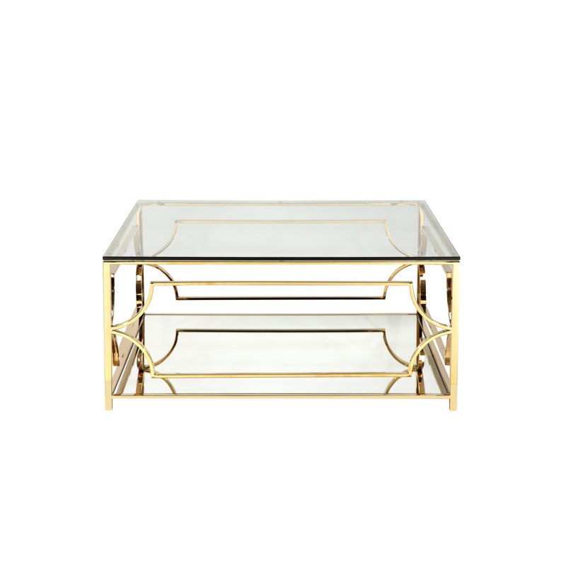 Edward Coffee Table, High Polish Gold