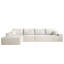 Répété (ou une description alternative si nécessaire): Canapé modulaire en forme de L en nuage de 135 po blanc, assise profonde, sans assemblage-1198548676-1198548682