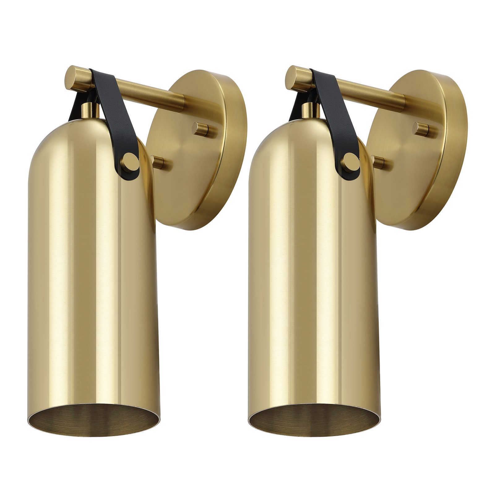 Caniah Single Light Dimmable Armed Sconce, Brass Gold