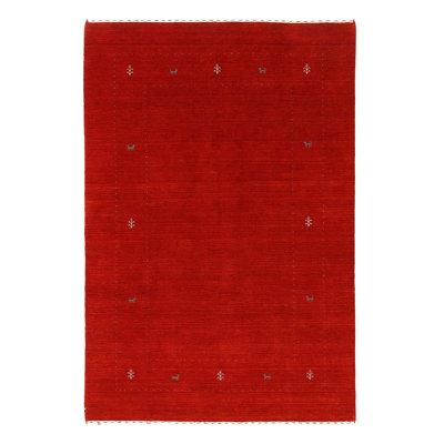Canvello Gabbeh Red Area Rugs For Living Room - 6' X 9'2''