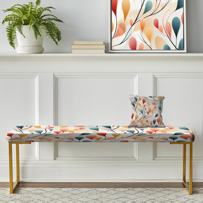 Banc rembourré or