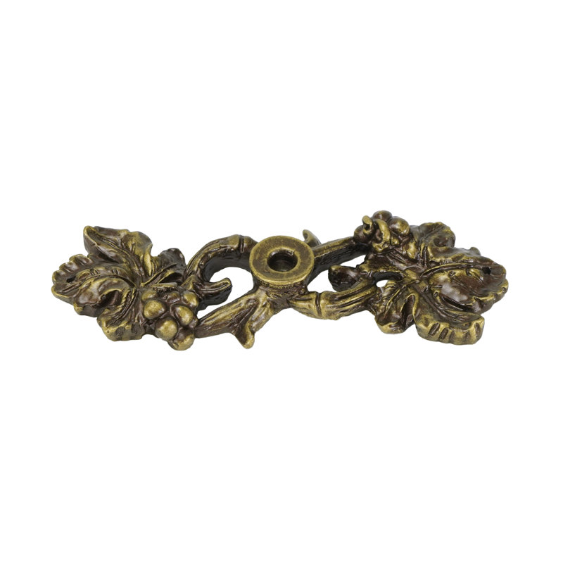 Bacchus Double grape leaf & vine medium escutcheon in Antique Brass, Antique Brass
