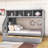 Godo Twin Over Full Bunk Bed with Built-In Stairs-685050733