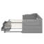 Lit de jour extensible simple avec lit gigogne et deux tiroirs de rangement, lit de jour extensible en bois, canapé-lit peu encombrant pour chambre à coucher-592109372