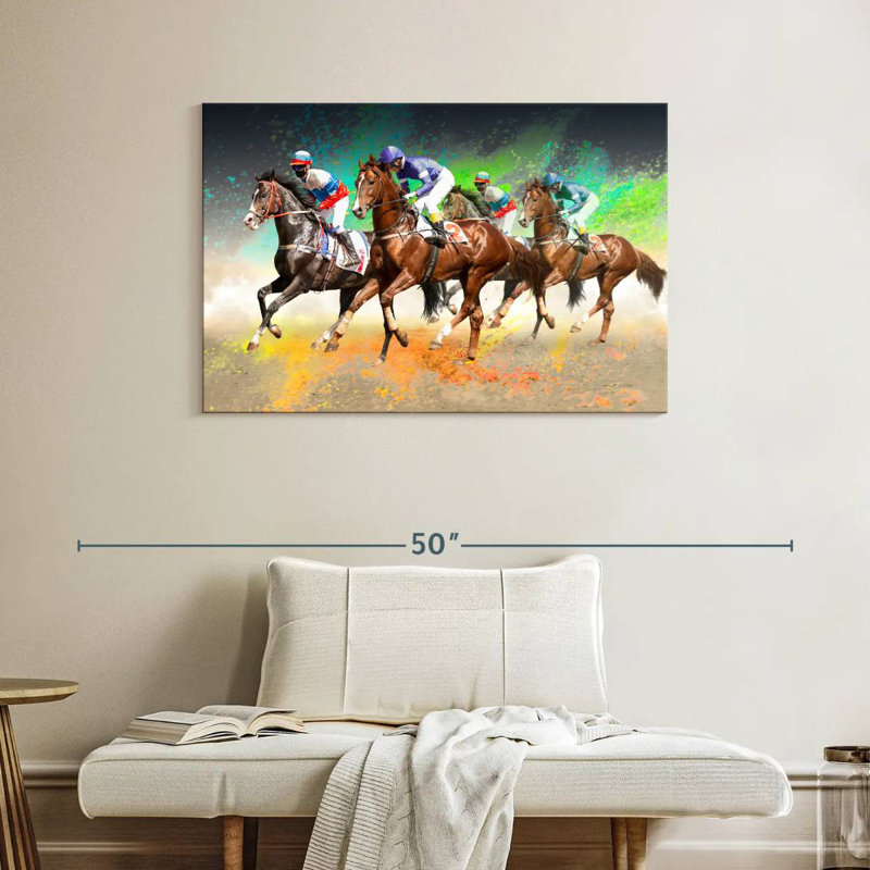 Course de chevaux Sirci, H 26 po x l 39 po