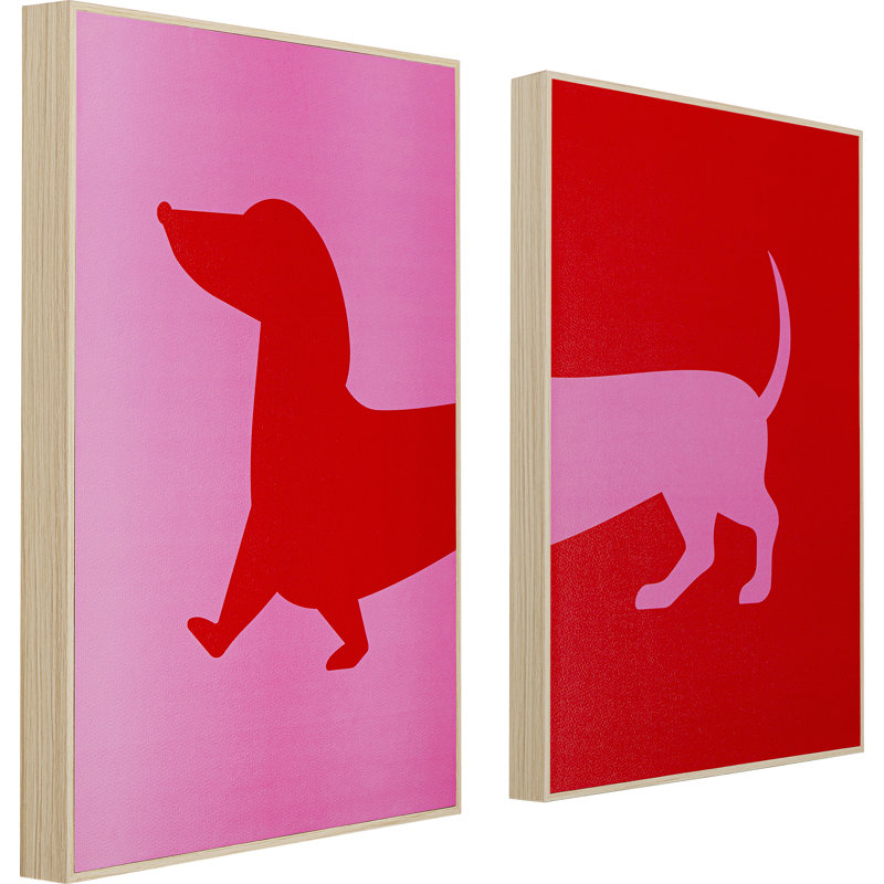 Dog Frankie Framed Picture (Set of 2)