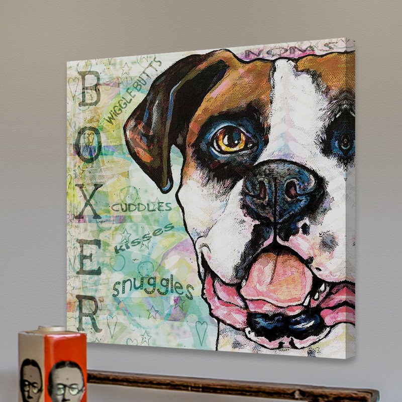 « pop art boxer mugshot » par stéphanie gerace, reproduction d’art sur toile tendue, H 24 po x l 24 po x P 1,5 po