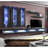 Flye 126" Modern Floating Wall Mounted Entertainment Center with 16-Color LED Lighting, High Gloss Finish-1814256032