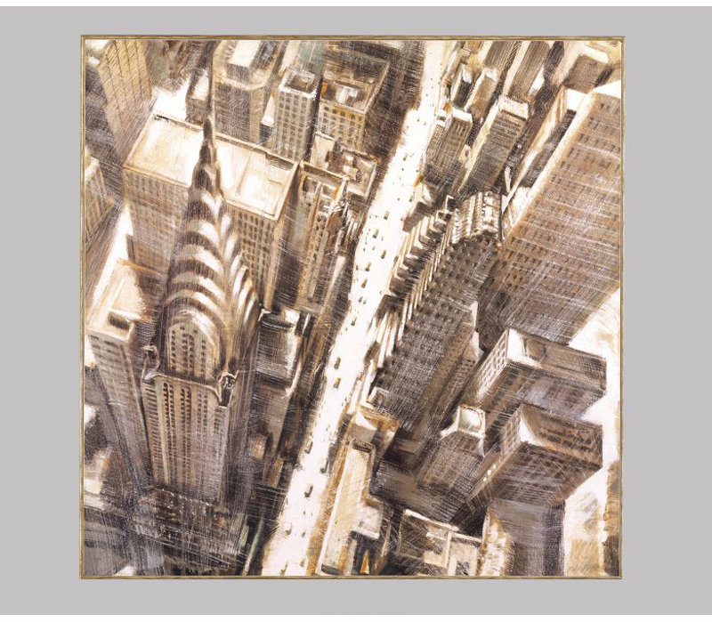 « view on chrysler building », reproduction d’impression sur bois encadrée