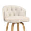 Tabouret de comptoir pivotant H 26 po avec structure en bois Vivi (ensemble de 4)-118609551
