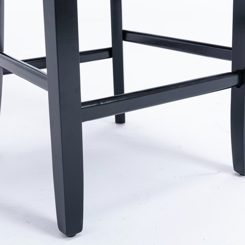 Tabouret de comptoir 27,2 po Simonton, Orange, Noir, noir, noir, noir