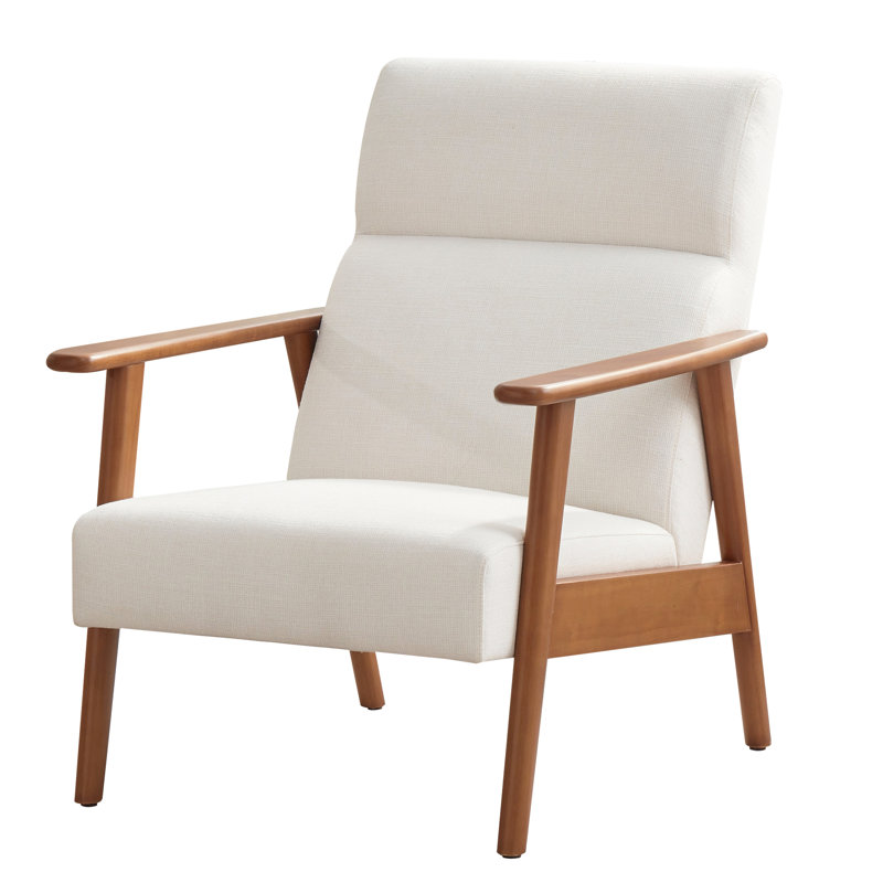 27.4"W Upholstered High-Back Accent Chair(Set Of 2), White